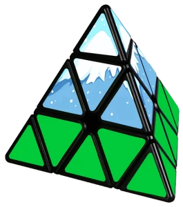 KOSTKA RUBIKA 3x3x3 Pyramid Snow Mountain Pyraminx QiYi Cube 3x3