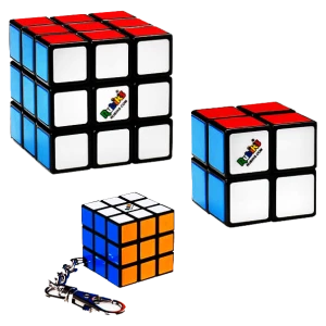 ZESTAW ORYGINALNA KOSTKA RUBIKA 2x2x2 3x3x3 BRELOK RUBIKS CUBE 3x3 2x2